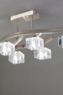 Λακωνικός πολυέλαιος σε μοντέρνο στυλ με έξι λαμπτήρες