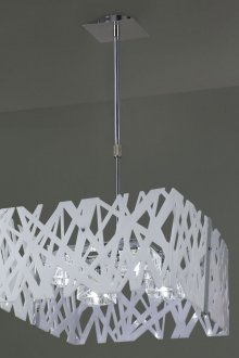 Art Nouveau λευκό πολυέλαιος