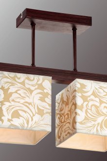 Art Nouveau πολυέλαιο με σχέδια με αμπαζούρ