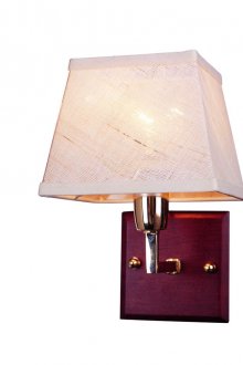 Art Nouveau τοίχο λαμπτήρα με λευκό υφασμάτινο αμπαζούρ