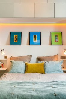 Τυρκουάζ και μπλε προφορά στο υπνοδωμάτιο