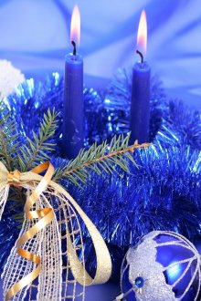 Μπλε και άσπρο ντεκόρ ντεκόρ