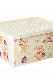 Μπεζ πλαστικό δοχείο για παιχνίδια στο φυτώριο