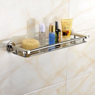 Ράφι από ανοξείδωτο χάλυβα στο μπάνιο