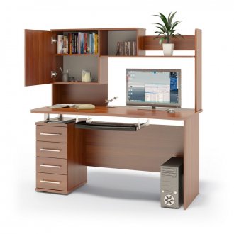 Γραφείο υπολογιστή με ράφια