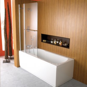 Περπατήστε γυάλινη κουρτίνα για το μπάνιο