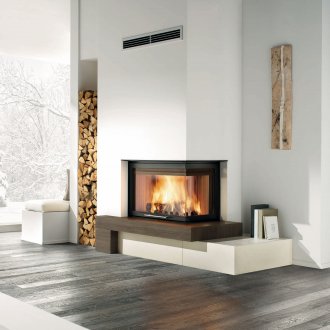 Γωνιακό σύγχρονο τζάκι