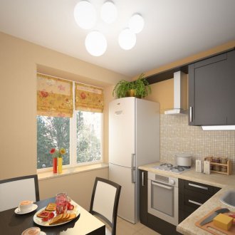 Εσωτερικό μιας μικρής κουζίνας