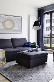 Γκρι χρώμα στο εσωτερικό σε συνδυασμό με ασπρόμαυρο