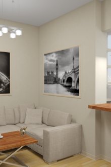 Καφέ μπεζ κουζίνα