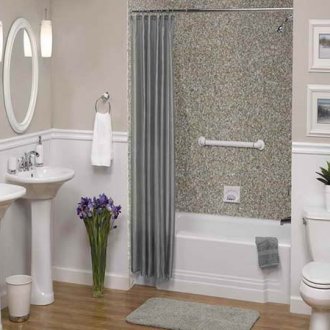 Χρωματιστή ψευδοροφή στο μπάνιο