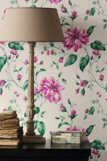 Floral φωτεινό ταπετσαρία βινυλίου