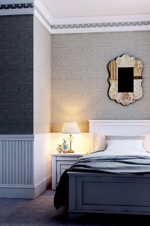 Διπλό περβάζι στην οροφή της κρεβατοκάμαρας