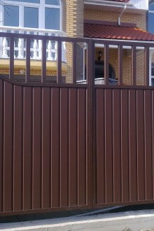 Η συνδυασμένη πύλη από ένα επαγγελματικό δάπεδο