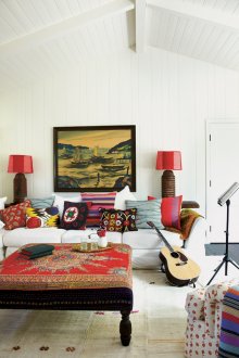 Ζωγραφική με ιστιοφόρα στο σαλόνι με φενγκ σούι