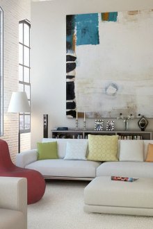 Ασυνήθιστη αφαίρεση στο εσωτερικό του καθιστικού στο φενγκ σούι