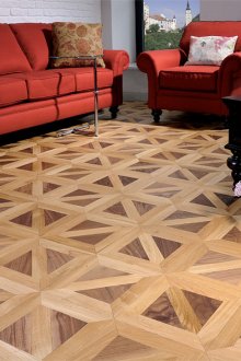 Καφέ και μπεζ στρωματοποιημένο στο καθιστικό