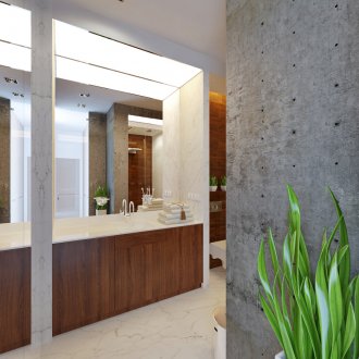 Σκυρόδεμα στόκος στο εσωτερικό του μπάνιου