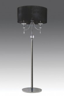 Φωτιστικό δαπέδου με μαύρη λάμπα