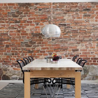 Μπλε τούβλα πλακάκια στην κουζίνα