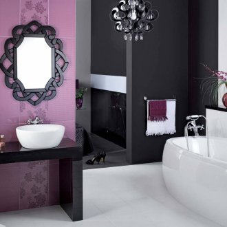 Cafe κουρτίνες στυλ στο μπάνιο