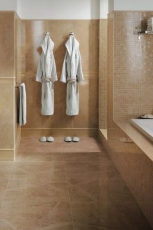 Σκούρο μπεζ μπάνιο