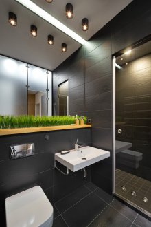 Κομψό ασπρόμαυρο μπάνιο