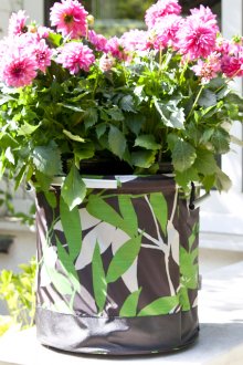 Διακοσμητικό δοχείο με κάλυμμα από ύφασμα