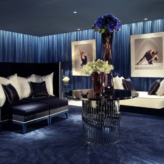 Μπλε έπιπλα σαλόνι