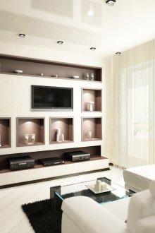 Θέση για τηλεόραση και αξεσουάρ στο σαλόνι