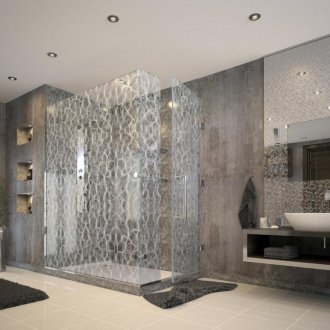 Γυάλινο ντους χωρίς δίσκο στο μπάνιο