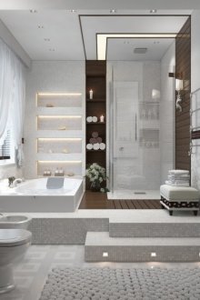 Κομψό ντους στο κομψό μπάνιο