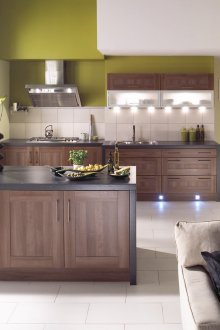 Καφέ κουζίνα στο εσωτερικό