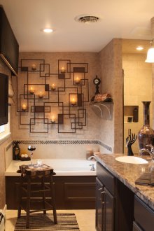 Καφέ μπεζ μπάνιο