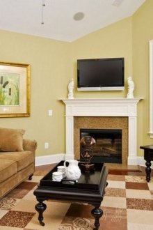 Ο συνδυασμός καφέ και μπεζ χρώματος στο εσωτερικό