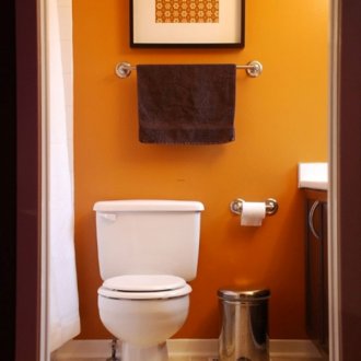 Πορτοκαλί καναπέ βελούδο