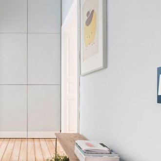 Μπλε λουλούδια κουρτίνες