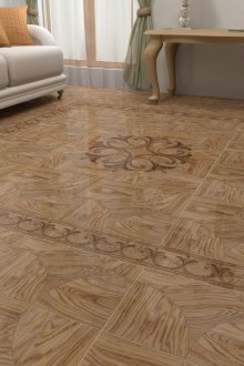 Παρκέ από πεύκα στο εσωτερικό