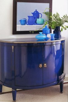 Σκεύη ζωγραφικής σε μπλε χρώμα