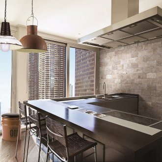 Γυαλιστερό χρώμα στο ανώτατο όριο της κουζίνας