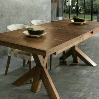 Ομάδα τραπεζαρίας από συμπαγές ξύλο