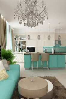 Τυρκουάζ καθιστικό