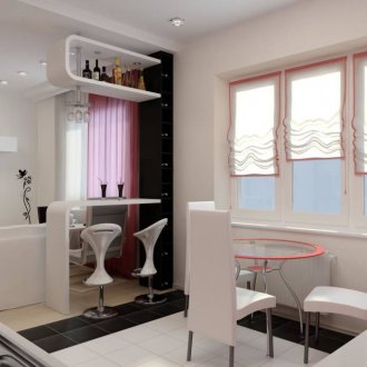 Φωτιστικό οροφής στο εσωτερικό ενός διαμερίσματος στούντιο