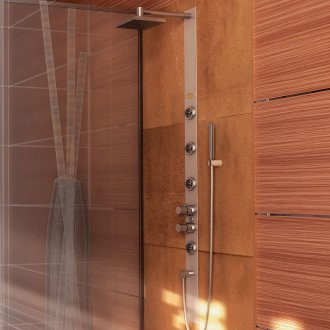 Γωνιακό ντους με υδρομασάζ