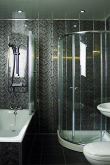 Μάλλινο χαλί με μπλε μοτίβο