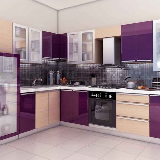 Μωβ κουζίνα