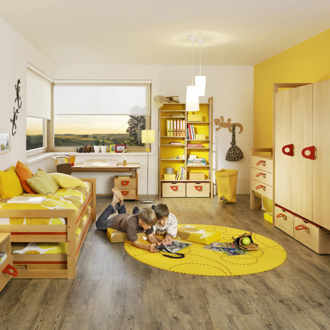 Κίτρινο παιδικό δωμάτιο