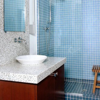 Oak laminate στο μπάνιο