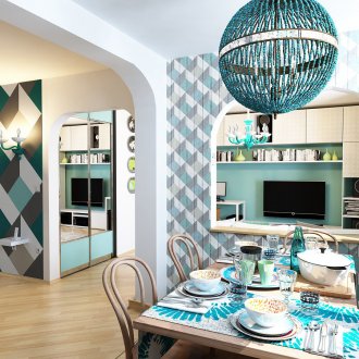 Μαρμάρινο τραπέζι καφέ σε ένα κλασικό εσωτερικό