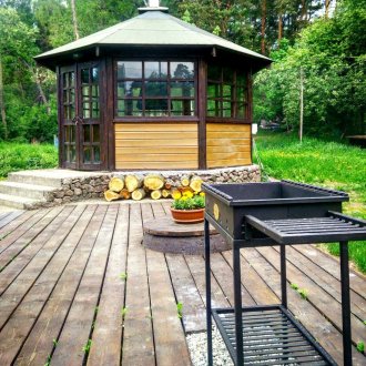 Gazebo με μπάρμπεκιου